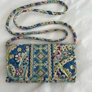 Floral Quilted Wallet in *retired* Capri Blue